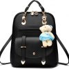 Amazon : $12.49 ($24.99) BAG WIZARD OASD Women's Backpack Leather Multi Way Girls School Cartoon Pendant, Black