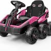 Amazon : $189.99 ($239.99) FanttikRide X7 Pro 6x6 24V Ride on Toys for Big Kids, Six Eva Wheels UTV, 4x75W 5.9MPH Powerful Electric Car, 4WD/2WD Switch, Parent Remote, Four Shock Absorbers, for Ages Three and Up, Pink