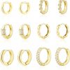 Amazon: $7.49 ($14.99)  6 Pairs Small Gold Hoop Earrings Set for Women