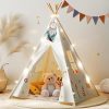Amazon : $23.49 ($46.99)  Teepee Tent for Kids, Natural Cotton Toddler Play Tent with Colorful Flags & Mat and Dream Catcher, Foldable Kids Teepee Tent Easy to Assemble for Girls & Boys