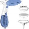 Amazon : $26.88 ($44.99)  Conair Handheld Garment Steamer for Clothes, ExtremeSteam 1200W, Portable Handheld Design,White/Blue