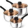 Amazon: $29.91 ($39.99) Stainless Steel Saucepan Set w/ Lid 1QT & 2QT & 3QT