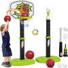 Amazon:$24.00( reg: $49.00)3 in 1 Toddler Basketball Hoop and Tee Ball Set for Boys: Kids Baseball Tee with Automatic Pitching Machine Adjustable Height Indoor and Outdoor Sports Toys Christmas Birthday Gifts for Boy Age 1-8