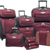 Amazon:$75.58 ($207.50)Travel Select Amsterdam Expandable Rolling Upright Luggage, Burgundy, 8-Piece Set