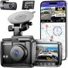 Amazon : $56.99 ($129.99)  AZDOME 4K Dash Cam Front and Rear, STARVIS Night Vision, UHD 2160P WiFi Dash Camera for Cars with GPS, Included 64GB Card, 2.4'' IPS Screen Dashcam, 170°Wide Angle, WDR, 24H Parking Mode (GS63H Pro)