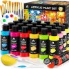 Amazon: $17.99 ($35.99) 40 PCS Acrylic Paint Set with 12 Brushes