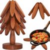 Amazon: $9.99 ($26.99) 4 PCs Wooden Tree Coasters for Hots/Pans