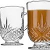 Amazon : $19.60 ($49.00) Godinger Coffee Mugs, Tea or Hot Water Glass Cups - Dublin Collection, Set of 4, 10 fluid ounces