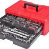 Amazon : $99.99 ($169.00)  CRAFTSMAN Mechanics Tool Set, 256-Piece Hand Tool and Socket Set with 2-Drawer Tool Box (CMMT45256)