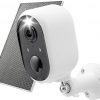 Amazon:$21.36 ($49.99)Solar Security Camera Outdoor Wireless, 2K Color Night Vision, Battery Powered PIR Motion Detection,2.4GHz WiFi Cameras for Home Surveillance, Light and Sound Alarm, 2-Way Audio