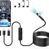 Amazon:$19.99 ($26.99)Endoscope Camera with Light, Dual-Lens 1920P HD Borescope with 8 Adjustable LED Lights, IP67 Waterproof Boroscope Inspection Tools, 16.4ft Semi-Rigid Snake Camera for iOS & Android
