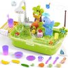 Amazon :$14.49 ($49.99)Play Sink with Running Water, Color Changing Play Sink with Upgraded Electric Faucet & Pump, Water Table for Toddlers 1-3, Pretend Play Kitchen Sink & Summer Water Toys for Boys Girls, Green