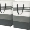 Amazon:$9.74 ($14.99)Goodpick Large Laundry Hamper for Toys, 2-Pack 75L Tall Clothes Hamper Basket Organizer with Extended Handles, Folding Baby Laundry Baskets for Dorm and Family, Grey