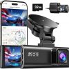Amazon:$89.99 ($198.99)REDTIGER Dash Cam Front Rear, 4K/2.5K Full HD Dash Camera for Cars, Free 32GB Card, Built-in Wi-Fi GPS, 3.16'' IPS Screen, Night Vision, 170°Wide Angle, WDR, 24H Parking Mode