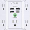 Amazon:$9.98 ($11.98)Wall Charger, Surge Protector, QINLIANF 5 Outlet Extender with 4 USB Charging Ports (4.8A Total) 3-Sided 1680J Power Strip Multi Plug Adapter Spaced for Home Travel Office (3U1C)