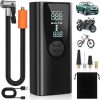 Amazon:$15.99 ($79.99)Tire Inflator Portable Air Compressor, 150 PSI Air Pump for Car Tires with Digital Tire Pressure Gauge, 20000mAh Rechargeable 4X Faster Portable Tire Inflator for Car, Motorcycles, Bicycles, Balls