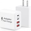 Amazon : $6.99 ($29.99) USB C Charger Block 40W, 2Pack 4-Port Type C Fast Charging Blocks PD USBC Plug Adapter + QC USB Wall Charger Cube Multiport Brick Compatible with iPhone 16 15 14 13 12 11 Pro Max XS, Samsung