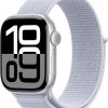 Amazon:$389.00 ($499.00)Apple Watch Series 10 [GPS + Cellular 42mm case] Smartwatch with Silver Aluminium Case with Blue Cloud Sport Loop. Fitness Tracker, ECG App, Always-On Retina Display, Carbon Neutral