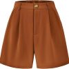 Amazon:$25.99($33.89)KIRUNDO Shorts for Women Dressy Casual Summer Elastic Waist in The Back Pleated Wide Leg Tailored Work Trouser Shorts