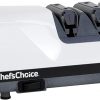 Amazon : $78.38 ($83.99) Chef’sChoice Professional Electric Knife Sharpeners UltraHone With 100-Percent Diamond Abrasives And Precision Angle Guides For 20-Degree Straight-Edge and Serrated Knives, 2-Stage, White