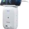 Amazon : $13.00 ($20.00) Philips 6-Outlet Tap with Device Shelf, 450J, Space Saving Design with Indicator Light, for Smartphone Charging Station, Multi-Use, 2 USB Ports (2.4A), White – SPS6022WA/37