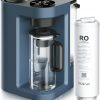 Amazon : $219.00 ($319.00)  Bluevua RO100ROPOT-Lite(UV) Countertop Reverse Osmosis Water Filter System, 7-Stage Purification with UV and Remineralization, 3:1 Pure to Drain, Portable Water Purifier (Blue)