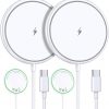 Amazon : $7.99 ($19.99)  Magnetic Wireless Charger 15W Mag Safe Charger for Phone 16 Pro Max/16 Pro/16 Plus/16/15/14/13/12 Series 2 Pack Magnet Wireless Charging Station/Pad with Sleep-Friendly Light for AirPods 3/2/Pro