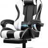 Amazon : $62.93 ($149.99)  GTPLAYER Gaming Chair, Computer Chair with Footrest and Lumbar Support, Height Adjustable Game Chair with 360°-Swivel Seat and Headrest and for Office or Gaming (White)