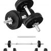 Amazon : $49.99 ($79.00)   Yes4All Old School Adjustable Dumbbell Set with Weight Plates, Star Lock Collars/Connector, 40lbs to 200lbs Adjustable Weight Plates Set