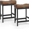 Amazon : $29.99 ($129.99)    24inch Bar Stools Set of 2, Retro Barstools for Kitchen, Industrial Counter Height Bar Stools, Upholstered Barstool, Countertop Saddle Chair Island Stools, Rustic Brown