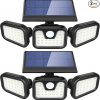 Amazon : $21.99 ($49.98)  AVJONE Solar Lights Outdoor, 3000LM Super Bright Motion Sensor Outdoor Lights, IP65 Waterproof 6500K Solar Powered Security Flood Lights for Garage Yard Patio