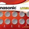 Amazon : $6.42 ($13.99)  Panasonic CR2032 3.0 Volt Long Lasting Lithium Coin Cell Batteries in Child Resistant, Standards Based Packaging, 10 Pack