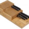 Amazon : $27.51 ($35.00)   Joseph Joseph DrawerStore Knife Organizer, holds up to 12+ knives, Kitchen Organization & Drawer Storage, Bamboo