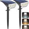 Amazon : $9.99 ($29.99) Solar Spot Lights Outdoor 5 Modes, 44LEDs Bright Landscape Spotlights Solar Powered 3 Colors Changing, IP67 Waterproof Auto On-Off Dusk Dawn Solar Outdoor Lighting for Yard Garden Outside Tree