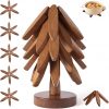 Amazon: $9.99 ($19.99) Wooden Trivets for Hot Dishes-Tree Shape Coaster Set