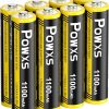 Amazon : $3.99 ($9.99)  POWXS High Power Rechargeable AAA Batteries - Pre-Charged 1100mAh Ni-MH Triple A Batteries, Low Discharge, Long-Lasting (Pack of 8)