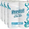 Amazon : $20.19 ($31.63)  Amazon Brand - Presto! 2-Ply Ultra-Soft Toilet Paper, 24 Family Mega Rolls = 120 regular rolls, 6 Count (Pack of 4), Unscented    at Amazon.com   Free shipping with prime or Order of $25. Don’t have Prime membership? Get 30 day free trail here
