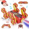 Amazon : $9.99 ($39.99)  8WD Remote Control Stunt Car - Gesture Sensing RC Toy for Kids Ages 8+, 2.4Ghz Hand Controlled With Spray, Light & Sound, 360 Rotating Transform Drift Climbing Racing