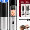 Amazon: $8.86 ($14.99)  Stainless Steel Gravity Electric Salt & Pepper Grinder Set