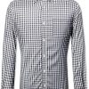 Amazon:$7.50 ($15.00)Cromoncent Men's Casual Plaid Checkered Long Sleeve Slim Fit Button Down Shirt Gingham Shirts