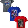 Amazon :$8.49 ($14.99)The Children's Place Boys' Gamer Short Sleeve Graphic T-Shirts, Multipack