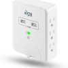 Amazon:$4.99 ($11.99)KMC Wall Surge Protector,6 Outlet Wall Mount Power Strip with 2 USB Charging Ports Total 2.4 AMP,Dual Slide-Out Smartphone Holders Design, Portable for Travel/Home/Office Use,ETL Certified