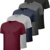 Amazon:$19.89 ($34.98)5 Pack Workout Shirts for Men-Dry Fit Black Gym Moisture Wicking Short Sleeve T-Shirts for Running Athletic Casual