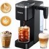 Amazon:$59.99 ($129.99)Single Serve Coffee Maker with Detachable Milk Frother, Iced and Hot Coffee Machine for K Cup & Grounds, 40oz Removable Water Reservoir, 6 Brew Sizes, Fits 7.3'' Travel Mug, Black