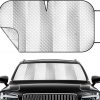 Amazon:$7.49 ($14.98)Windshield Sun Shade Car Sun Shade, Folding Car Shades for Front Windows, Blocks UV Rays Sun Visor Protector for Truck SUV Van, Keeps Vehicle Cool - Silver (55