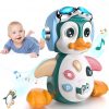 Amazon:$9.99 ($19.99)MOONTOY Musical Penguin Crawly Baby Toys 0-3-6 6-12 Month, Infant Light Up Tummy Time Dancing Moving Walking Crawling Toys, Baby Easter Basket Stuffers Gifts 3 4 5 6 7 8 9 10 Month 1 Year Old Boy Girl
