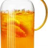 Amazon: $9.99 ($14.99) Glass Pitcher w/ Lid Stripe Designed, 61oz/ 1.8L