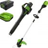 Amazon  : $164.95 ($299.99)  Greenworks 60V 13'' Cordless String Trimmer & Leaf Blower Combo Kit, 4.0 Ah Battery and Charger Included