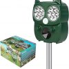 Amazon : $13.99 ($29.99)    2025 Solar Ultrasonic in Repellent Defender Rat, Squirrel, Deer, Raccoon, Skunk, Rabbit, Mole, Dog, Cat, Waterproof with Motion Detector