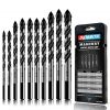 Amazon : $6.29 ($8.99) 10-Piece Masonry Drill Bits Set for Tile Glass Ceramic Brick Wood, 1/8 to 1/2 Inch Drilling Bits with Triangle Handle, YG8 Tungsten Steel Alloy Tip.（Black）